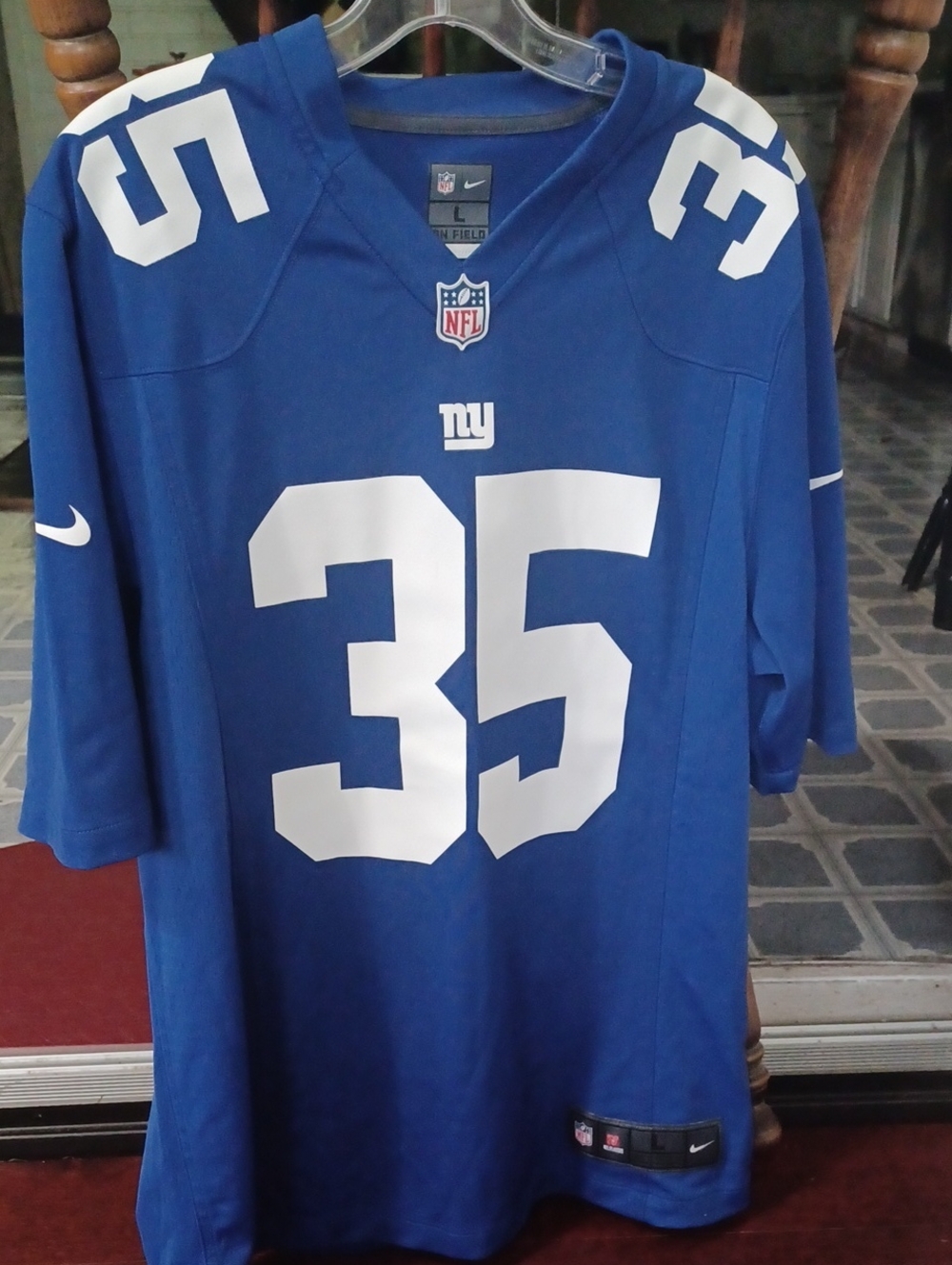 Nike Royal Blue New York Giants #35 Jersey